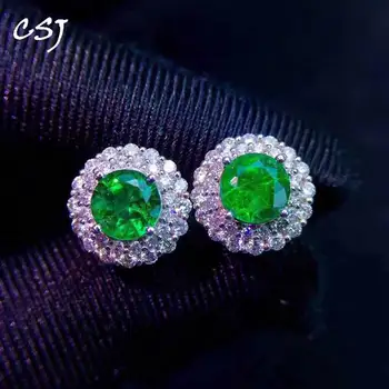 CSJ Vintage emerald stud earrings 3.5mm natural emerald silver earrings solid 925 sterling silver emerald earrings romantic gift
CSJ Vintage emerald stud earrings 3.5mm natural emerald silver earrings solid 925 sterling silver emerald earrings romantic gift