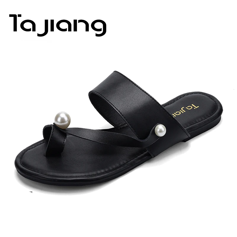 Ta Jiang Genuine Cow Leather Pearl Dress Summer Fashion Women Sandals Shoes Woman Flip Flops Ladies Girls Beach Flat Sandals
Ta Jiang Genuine Cow Leather Pearl Dress Summer Fashion Women Sandals Shoes Woman Flip Flops Ladies Girls Beach Flat Sandals