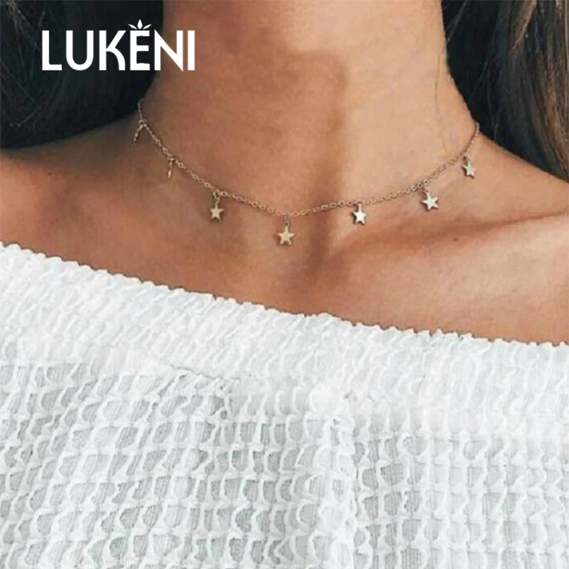 LUKENI New Fashion Gold Star Chains for Women Boho Bohemian Bijoux Mujer Choker Vintage Collar Wedding Engagement Jewelry Gift
LUKENI New Fashion Gold Star Chains for Women Boho Bohemian Bijoux Mujer Choker Vintage Collar Wedding Engagement Jewelry Gift