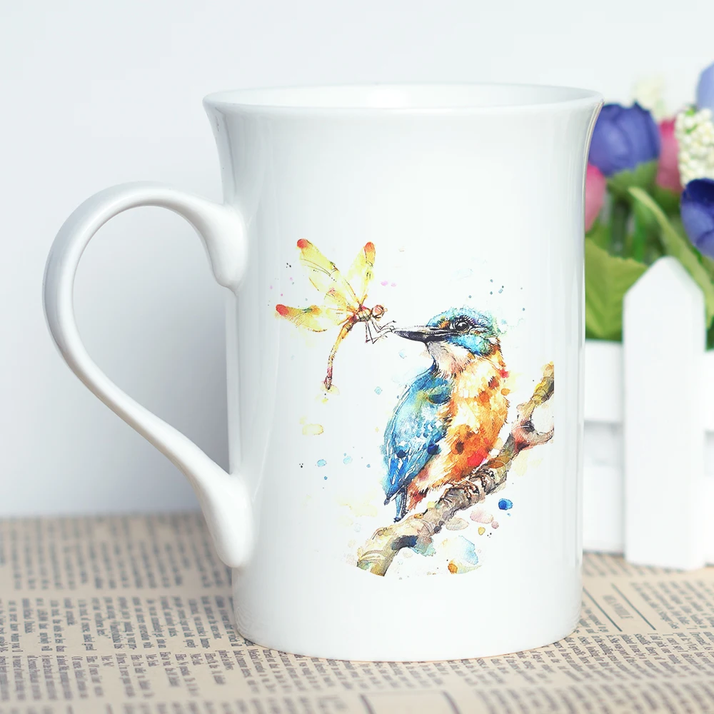 New Bone China Cup with Birds 300ml Ceramic Coffee Mug with Beautiful Birds Design Cool Gift Cup Set Watercolor Birds Drawing
New Bone China Cup with Birds 300ml Ceramic Coffee Mug with Beautiful Birds Design Cool Gift Cup Set Watercolor Birds Drawing