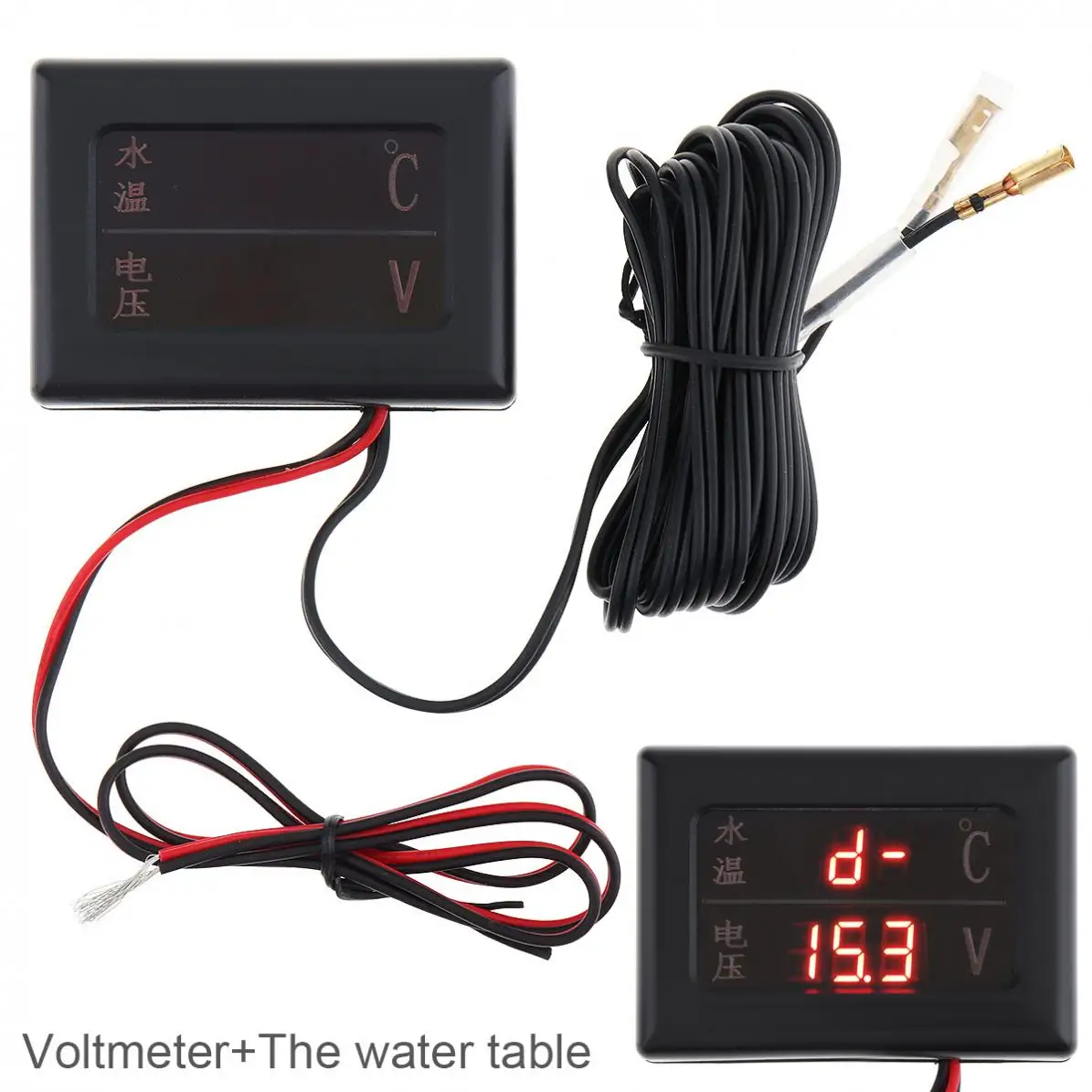 12V Universal 2 In 1 Car Digital Anti-shake Water Temperature Gauge + Volt Gauge with Sensor for Car / Truck
12V Universal 2 In 1 Car Digital Anti-shake Water Temperature Gauge + Volt Gauge with Sensor for Car / Truck