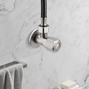 ANHO 304 Stainless Steel Triangle Valve Cold And Hot Water Control General Type Toilet Bathroom Tap Kitchen Sink Switch Silver
ANHO 304 Stainless Steel Triangle Valve Cold And Hot Water Control General Type Toilet Bathroom Tap Kitchen Sink Switch Silver