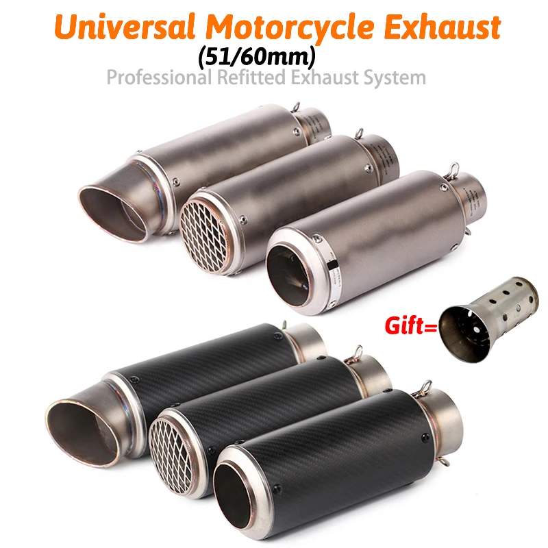 Inlet 51mm 60mm Motorcycle Exhaust Pipe Muffler Stainless Steel GP Racing Project Exhaust Mufflers Carbon Fiber Exhaust Pipe
Inlet 51mm 60mm Motorcycle Exhaust Pipe Muffler Stainless Steel GP Racing Project Exhaust Mufflers Carbon Fiber Exhaust Pipe