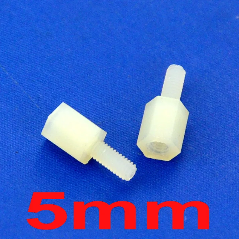 (10 pcs/lot ) 5mm/0.2" Nylon M2.5 Threaded Hex Male-Female Standoff Spacer, Hexagonal.
(10 pcs/lot ) 5mm/0.2" Nylon M2.5 Threaded Hex Male-Female Standoff Spacer, Hexagonal.