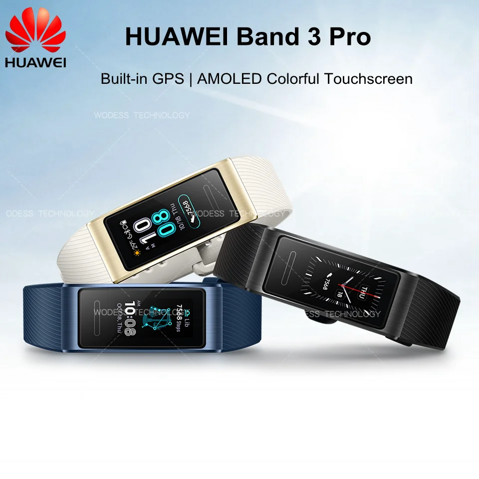 Original Huawei Band 3 pro Colorful Screen Smart Band with GPS for Swimming Sports Band Watch
Original Huawei Band 3 pro Colorful Screen Smart Band with GPS for Swimming Sports Band Watch