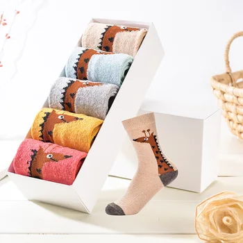 PEONFLY Wool funny Socks women Lovely Giraffe Socks Autumn Winter Keep Warm Cartoon Socks Woman Socks kawaii 5pairs/lot
PEONFLY Wool funny Socks women Lovely Giraffe Socks Autumn Winter Keep Warm Cartoon Socks Woman Socks kawaii 5pairs/lot