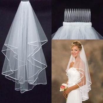 Elegant Short Bridal Wedding Veils Two Layer 60cm and 80cm with" Bride to be" for Wedding Party Tulle Veil 2019 New Arrival
Elegant Short Bridal Wedding Veils Two Layer 60cm and 80cm with" Bride to be" for Wedding Party Tulle Veil 2019 New Arrival