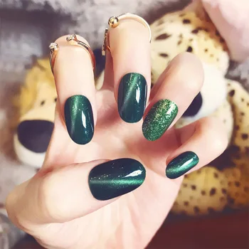 Ladies Street Fashion Artificial Nail Girls Popular Green Cat Eye False Nails Glitter Holiday Seaside Nail Art Tips With Glue
Ladies Street Fashion Artificial Nail Girls Popular Green Cat Eye False Nails Glitter Holiday Seaside Nail Art Tips With Glue