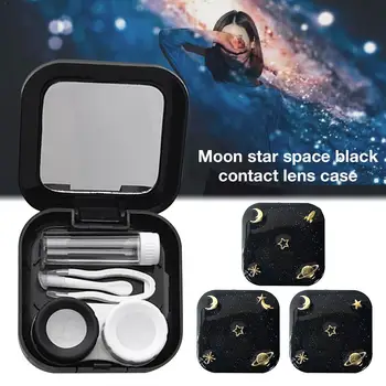 High Quality Moon Star Space Black with Mirror Contact Lens Case for Women Kit Holder Portable Contact Lenses Box
High Quality Moon Star Space Black with Mirror Contact Lens Case for Women Kit Holder Portable Contact Lenses Box