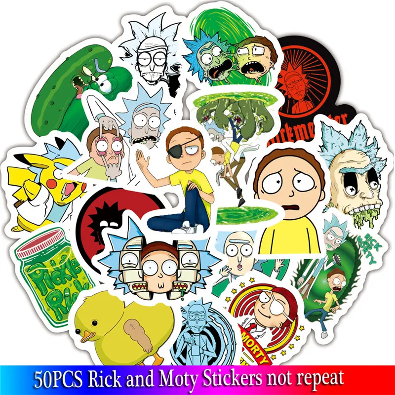 50 Pcs American Drama Rick and Morty Stickers Decal For Snowboard Luggage Car Fridge Car- Styling Laptop kids Stickers
50 Pcs American Drama Rick and Morty Stickers Decal For Snowboard Luggage Car Fridge Car- Styling Laptop kids Stickers