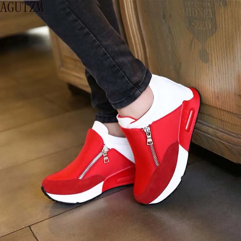 AGUTZM New Women Casual Shoes Height Increasing Zipper Breathable Women Walking Flats Trainers Shoes Autumn Platform Drop v219
AGUTZM New Women Casual Shoes Height Increasing Zipper Breathable Women Walking Flats Trainers Shoes Autumn Platform Drop v219
