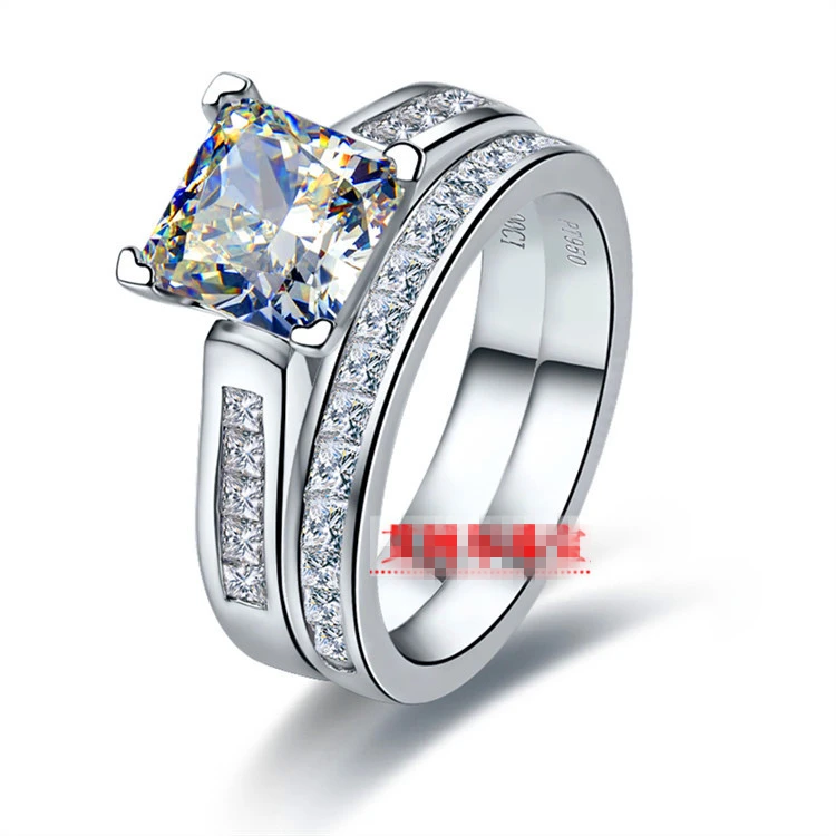 Luxury Quality 1.5 Carat Princess Cut Best Quality Sona Synthetic Gem Engagement Ring Set For Women,Wedding Set, Bridal Set
Luxury Quality 1.5 Carat Princess Cut Best Quality Sona Synthetic Gem Engagement Ring Set For Women,Wedding Set, Bridal Set