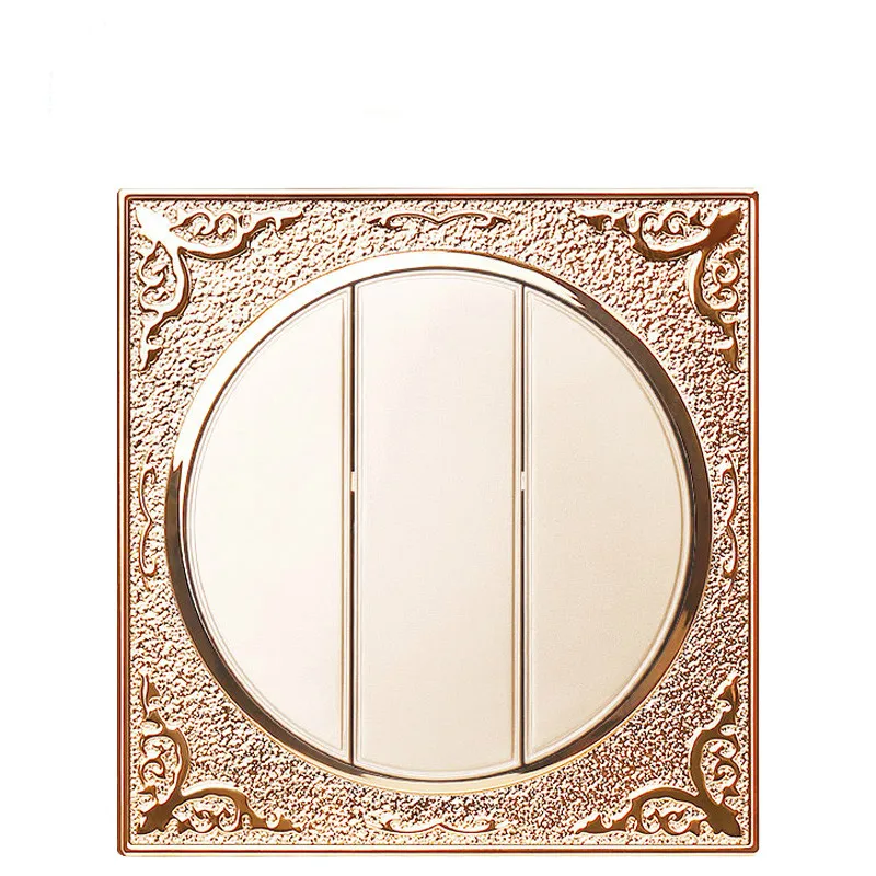 Luxurious Carved gold Push Button switch socket 3gang2way Wall light socket 110v-250v 10A
Luxurious Carved gold Push Button switch socket 3gang2way Wall light socket 110v-250v 10A