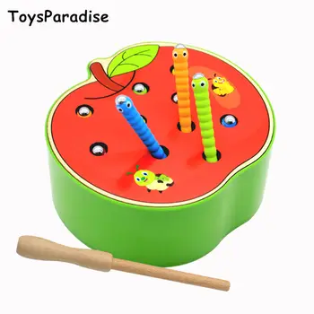 Baby Toys Montessori Magnetic Insect Catching Game Strawberry/Apple Wooden Toys For Kids Early Learning Blocks Educational
Baby Toys Montessori Magnetic Insect Catching Game Strawberry/Apple Wooden Toys For Kids Early Learning Blocks Educational