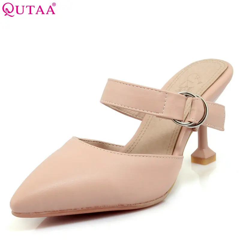QUTAA 2018 Women Pumps Pointed Toe All Match Pu Leather Women Shoes Platform Slip on Thin High Heel Women Pumps Size 34-43
QUTAA 2018 Women Pumps Pointed Toe All Match Pu Leather Women Shoes Platform Slip on Thin High Heel Women Pumps Size 34-43