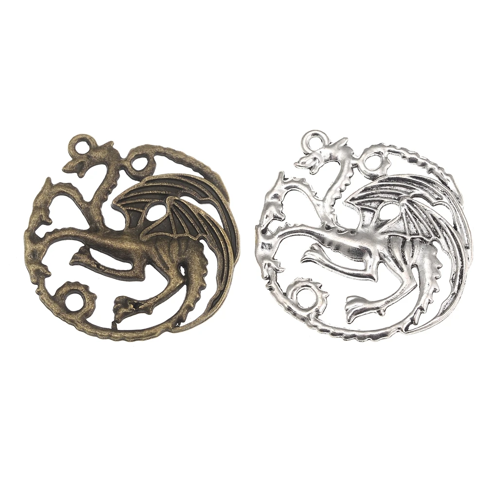2Pcs Fly Dragon Charms 33*36mm Game of Thrones DIY Jewelry Making Pendant Fit Bracelet Necklace Antique Silver,Antique Bronze
2Pcs Fly Dragon Charms 33*36mm Game of Thrones DIY Jewelry Making Pendant Fit Bracelet Necklace Antique Silver,Antique Bronze