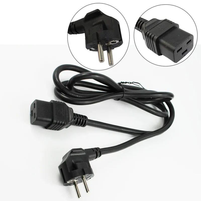 EU European Germany 2 pin French Power Extension Cable Cord IEC320 C19 AC Power Cord Charge 1.8m EU4.8mm plug C19 power cord
EU European Germany 2 pin French Power Extension Cable Cord IEC320 C19 AC Power Cord Charge 1.8m EU4.8mm plug C19 power cord