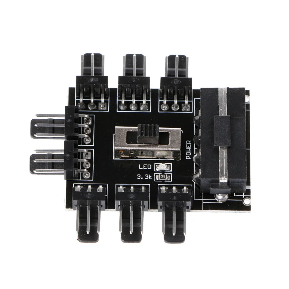 for Computer PC Water Cooling System IDE Molex 1 To 8 Way Splitter Cooling Fan Hub 3-Pin 12V Power Socket PCB Adapter New
for Computer PC Water Cooling System IDE Molex 1 To 8 Way Splitter Cooling Fan Hub 3-Pin 12V Power Socket PCB Adapter New