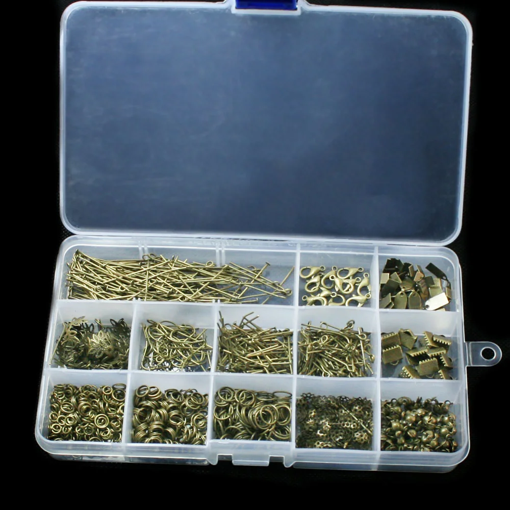 DIY Jewelry Findings Kit Antique Bronze Plated Accessories Beads cap/jump rings/clasps/pins for jewelry accessories
DIY Jewelry Findings Kit Antique Bronze Plated Accessories Beads cap/jump rings/clasps/pins for jewelry accessories
