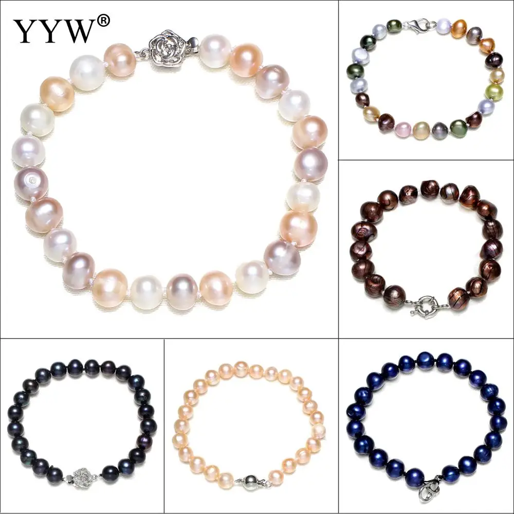 7-11mm 100% Natural Freshwater Pearl Bracelets For Women Jewelry Gift Multi Color Baroque Pink White Pearls Bracelets & Bangles
7-11mm 100% Natural Freshwater Pearl Bracelets For Women Jewelry Gift Multi Color Baroque Pink White Pearls Bracelets & Bangles