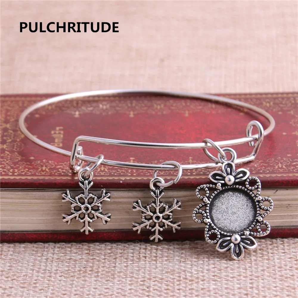 PULCHRITUDE 6pcs Top Quality Stainless Steel Women Bracelet Bangle Snowflake Charm R12mm Round Cabochon Pendant Setting Z0006
PULCHRITUDE 6pcs Top Quality Stainless Steel Women Bracelet Bangle Snowflake Charm R12mm Round Cabochon Pendant Setting Z0006