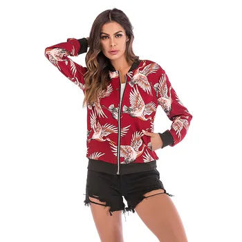 2018 Autumn Winter Women Jacket Flying Crane Print Zipper Long Sleeve Casual Coat Plus Size 14 Color Jackets Coats
2018 Autumn Winter Women Jacket Flying Crane Print Zipper Long Sleeve Casual Coat Plus Size 14 Color Jackets Coats