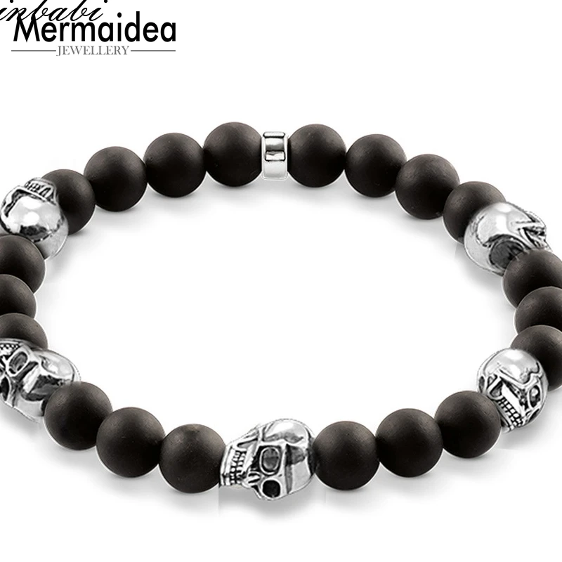 Black Five Skull Bead Bracelet Black Obsidian Heart Matted Bracelet Rebel 925 Sterling Silver Jewelry Gift For Men
Black Five Skull Bead Bracelet Black Obsidian Heart Matted Bracelet Rebel 925 Sterling Silver Jewelry Gift For Men