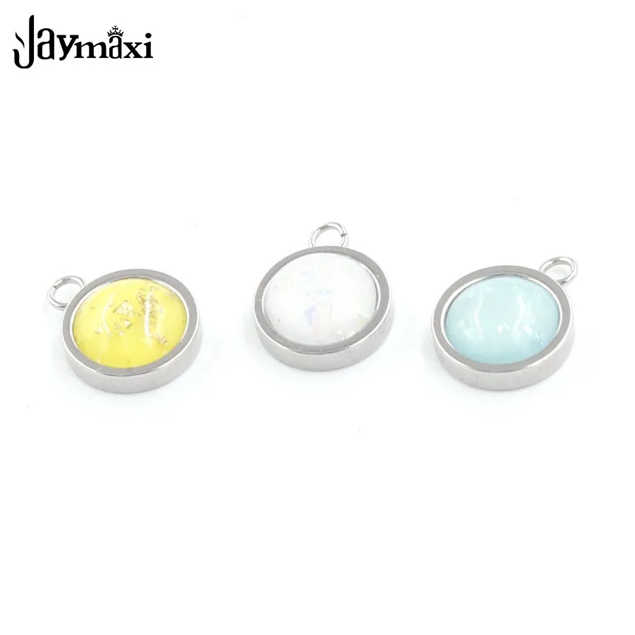 Jaymaxi 8MM Stainless Steel Opal Charms Elegant Women DIY Jewlery Pendant for Necklace Earrings 14 Colors 10 Pieces/lot
Jaymaxi 8MM Stainless Steel Opal Charms Elegant Women DIY Jewlery Pendant for Necklace Earrings 14 Colors 10 Pieces/lot