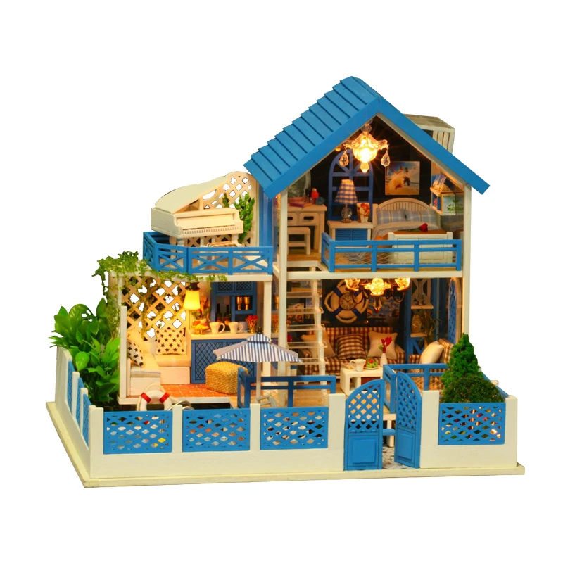 3D Miniature Doll House Wooden Toy Diy Puzzle Doll House with Furniture Decoration Building Kit dollhouse Toys for Children Gift
3D Miniature Doll House Wooden Toy Diy Puzzle Doll House with Furniture Decoration Building Kit dollhouse Toys for Children Gift