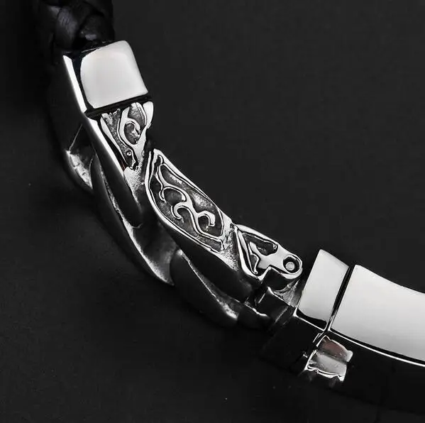 Мужской браслет из натуральной кожи в стиле ретро|curb chain bracelet|chain braceletchain bracelet men |