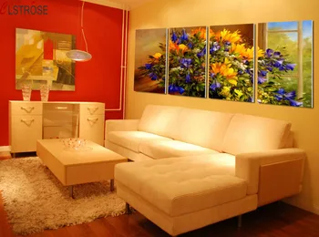 CLSTROSE Canvas Painting Flower Canvas Wall Art Paintings For Living Room 4 Pieces For Bedroom Home Decoration Unframed 
CLSTROSE Canvas Painting Flower Canvas Wall Art Paintings For Living Room 4 Pieces For Bedroom Home Decoration Unframed