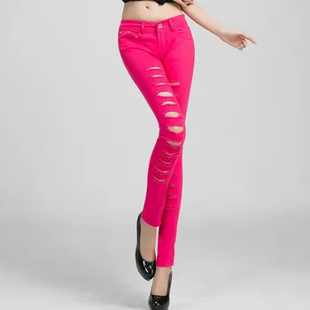 2020 new fashion high quality large size ladies hole in the waist jeans Slim white pencil pants black feet pants
2020 new fashion high quality large size ladies hole in the waist jeans Slim white pencil pants black feet pants