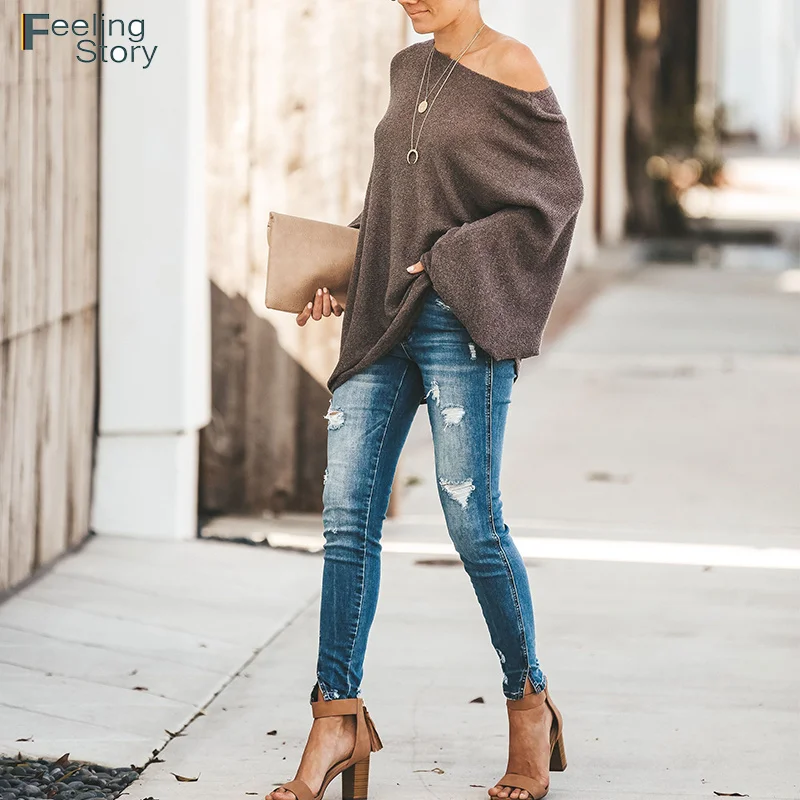 Off Shoulder Batwing Sleeve Sweater Autumn Winter Fluffy Knitted Oversize Warm Sweater Women Pullovers Womens Sweaters 2019
Off Shoulder Batwing Sleeve Sweater Autumn Winter Fluffy Knitted Oversize Warm Sweater Women Pullovers Womens Sweaters 2019