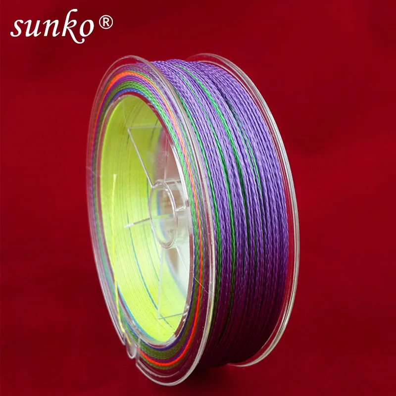 Image 150M SUNKO Brand 8 10 16 22 30 40 50 60 70 80LB Super Strong Japanese colorful Multifilament PE Material Braided Fishing Line