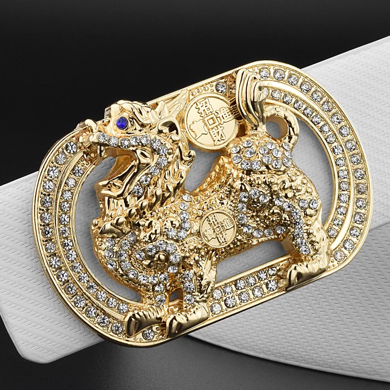 Golden Kirin buckle designer belts men high quality genuine leather belt off white sash belt luxury brand cowhide Waist Strap
Golden Kirin buckle designer belts men high quality genuine leather belt off white sash belt luxury brand cowhide Waist Strap