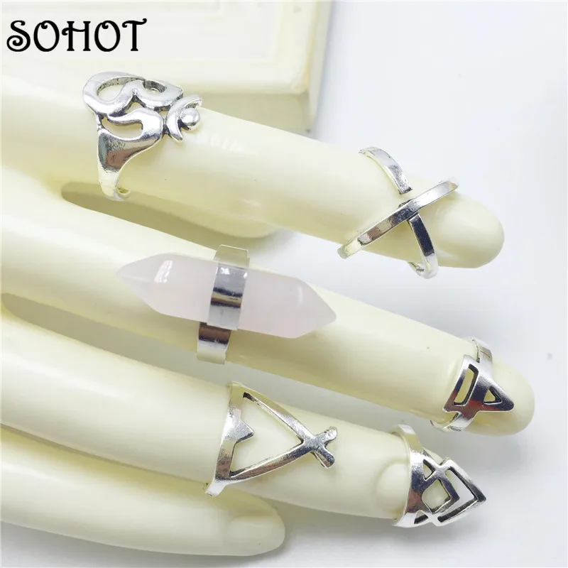 SOHOT 5 шт./компл. винтажные Богемные аксессуары из натурального камня