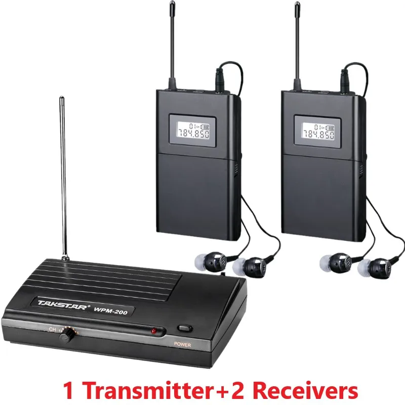 Takstar WPM-200/WPM200 Wireless Monitor System In-Ear Stereo Wireless Headset Stage monitors system 1 Transmitter 2 Receivers
Takstar WPM-200/WPM200 Wireless Monitor System In-Ear Stereo Wireless Headset Stage monitors system 1 Transmitter 2 Receivers