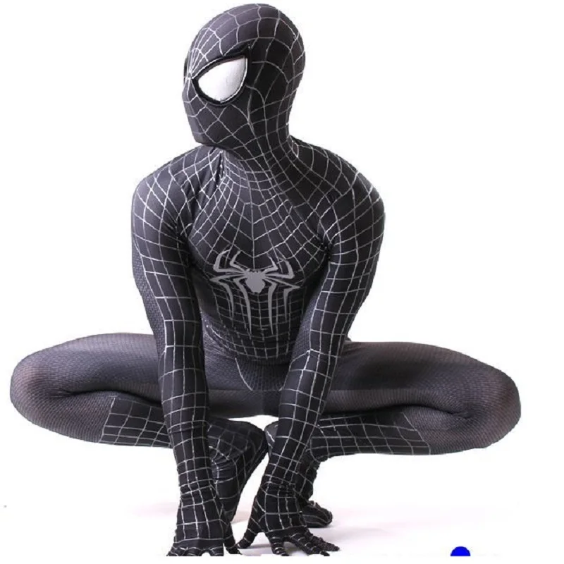 

spider man suit spandex clothing onesie lycra civil war ultimate amazing adult black spiderman costume men cosplay costumes 3d