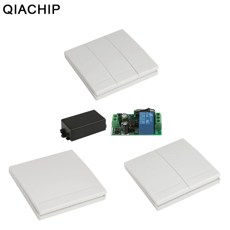 QIACHIP Wireless Remote Control Switch AC 120V 220V 1 CH Relay Receiver Module + Wall Panel Remote Control 433Mhz RF Transmitter
QIACHIP Wireless Remote Control Switch AC 120V 220V 1 CH Relay Receiver Module + Wall Panel Remote Control 433Mhz RF Transmitter
