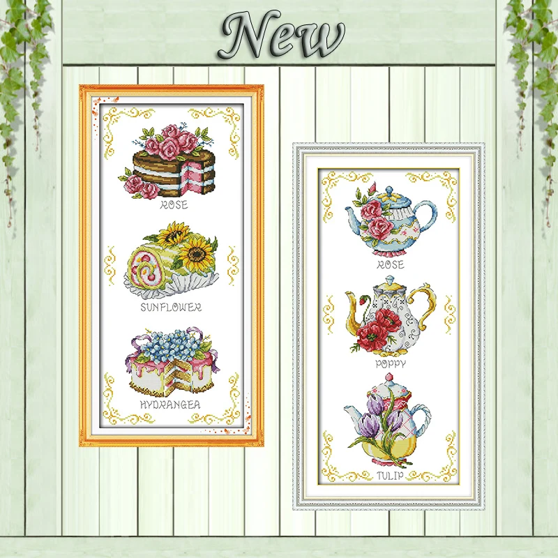 Teapot Dessert cake colorful flowers painting Counted Print on canvas DMC 11CT 14CT Cross Stitch kits Needlework Sets embroidery
Teapot Dessert cake colorful flowers painting Counted Print on canvas DMC 11CT 14CT Cross Stitch kits Needlework Sets embroidery