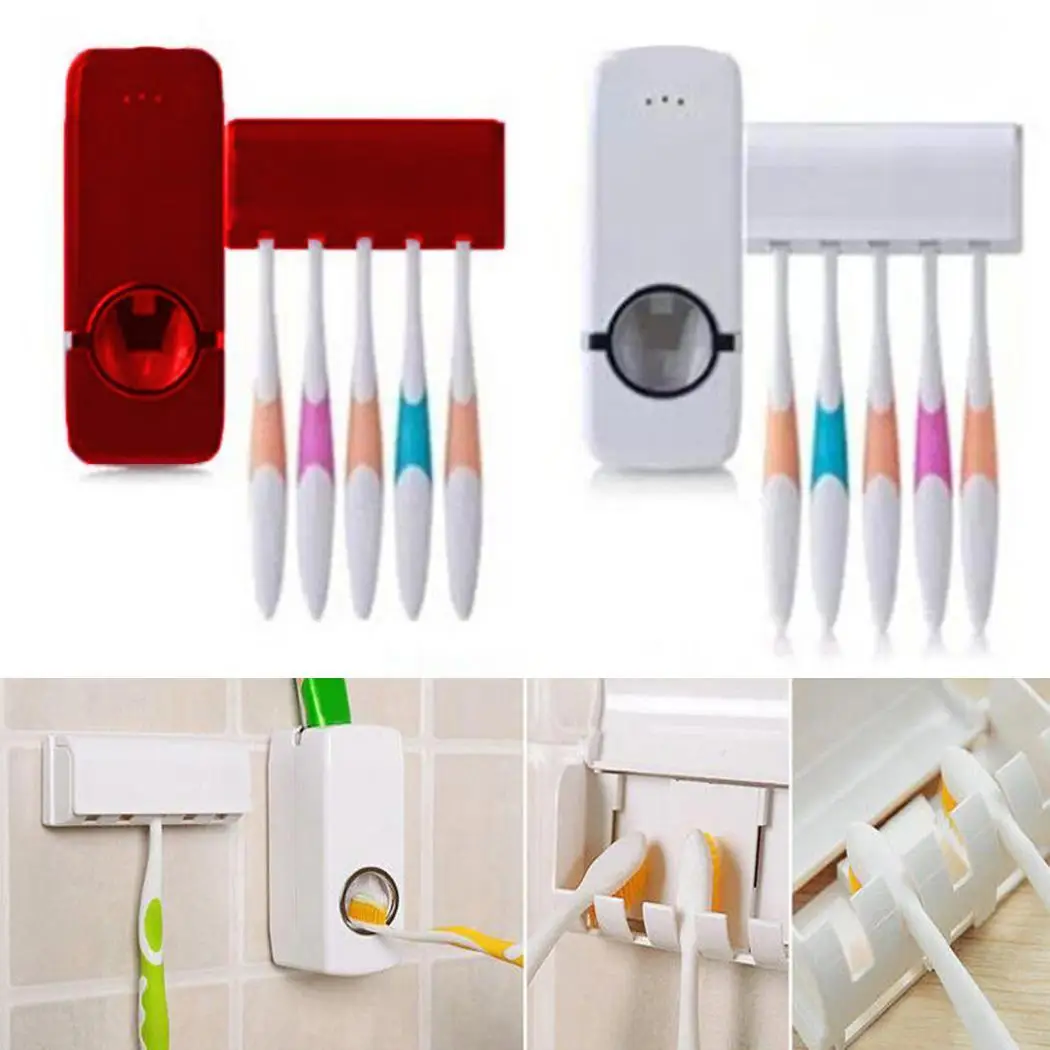 Wall Mount Toothbrush Holder Automatic Toothpaste Dispenser Stand Convenience easy use toothpaste. Fashion
Wall Mount Toothbrush Holder Automatic Toothpaste Dispenser Stand Convenience easy use toothpaste. Fashion
