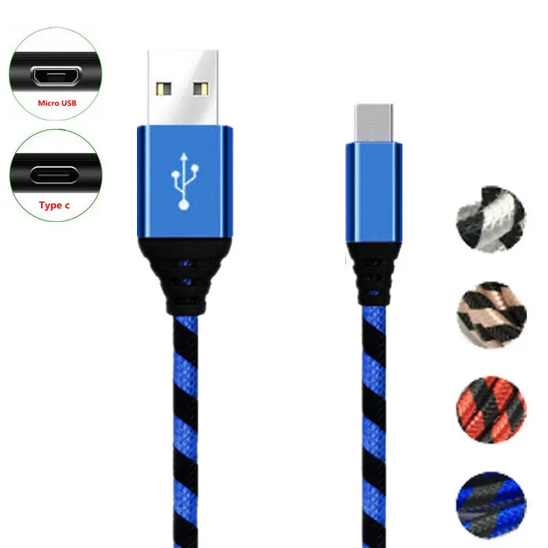 

For Huawei P20 Pro P10 P Smart Plus Nova 3 3i 3E Mate 10 9 Micro USB & Type C Charger Cable for Honor 10 9i 9 7X 8X V10 V9 wire