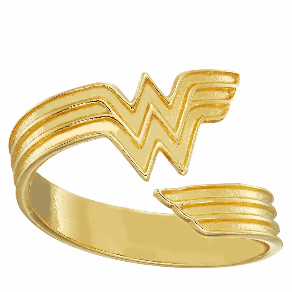 

Fashion Movie Wonder Woman DC Opening Rings Super Hero Wonder Woman W Logo Engaged Ring For Men Woman Birthday Xmas Gifts 10