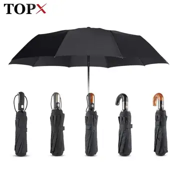 Fully Automatic 10K Wind Resistant Umbrella Rain Women Wood Grain Leather Bend And Straight Handle Business Outdoor Men Umbrella
Fully Automatic 10K Wind Resistant Umbrella Rain Women Wood Grain Leather Bend And Straight Handle Business Outdoor Men Umbrella