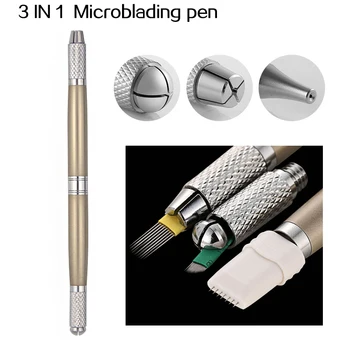 Double Head 10pcs Professional Microblading pen for permanent makeup machine Tattoo Pen Silver Manual eyebrow pen 3 in 1 usage
Double Head 10pcs Professional Microblading pen for permanent makeup machine Tattoo Pen Silver Manual eyebrow pen 3 in 1 usage