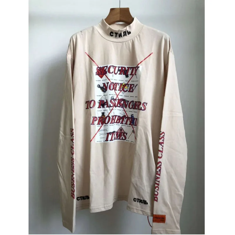 Embroidered Stand Collar Long Sleeve T-Shirt Heron Preston Men Women 1:1 High Quality Fashion Hip Hop Heron Preston T-SHIRT 18FW
Embroidered Stand Collar Long Sleeve T-Shirt Heron Preston Men Women 1:1 High Quality Fashion Hip Hop Heron Preston T-SHIRT 18FW