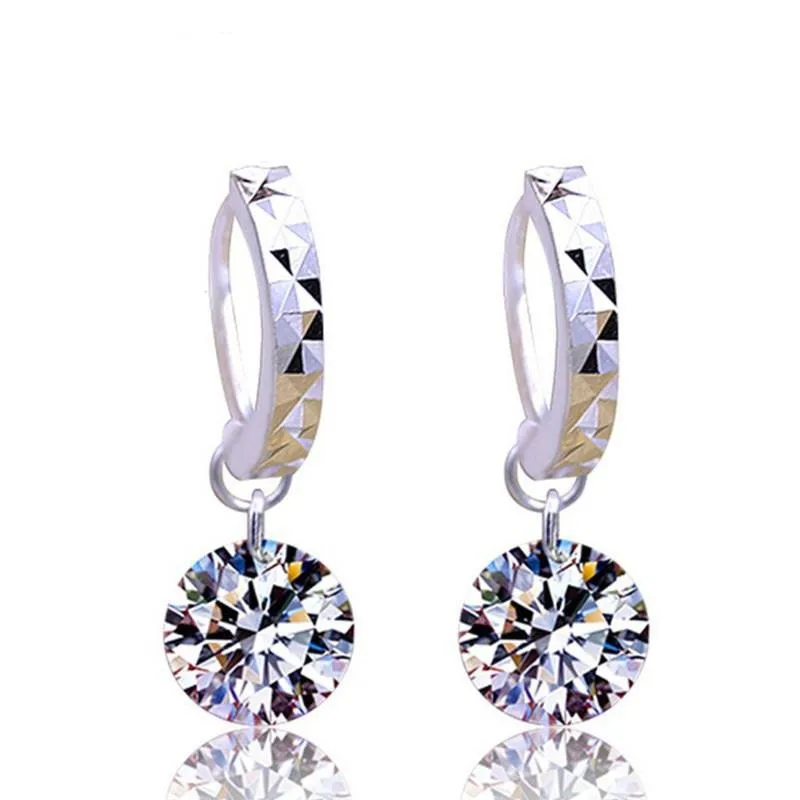 GIEMI Authentic 925 Sterling Silver Jewelry Elegant Drop Earrings Paved Clear Zircon Stone Fashion Dangle Brincos for Women
GIEMI Authentic 925 Sterling Silver Jewelry Elegant Drop Earrings Paved Clear Zircon Stone Fashion Dangle Brincos for Women