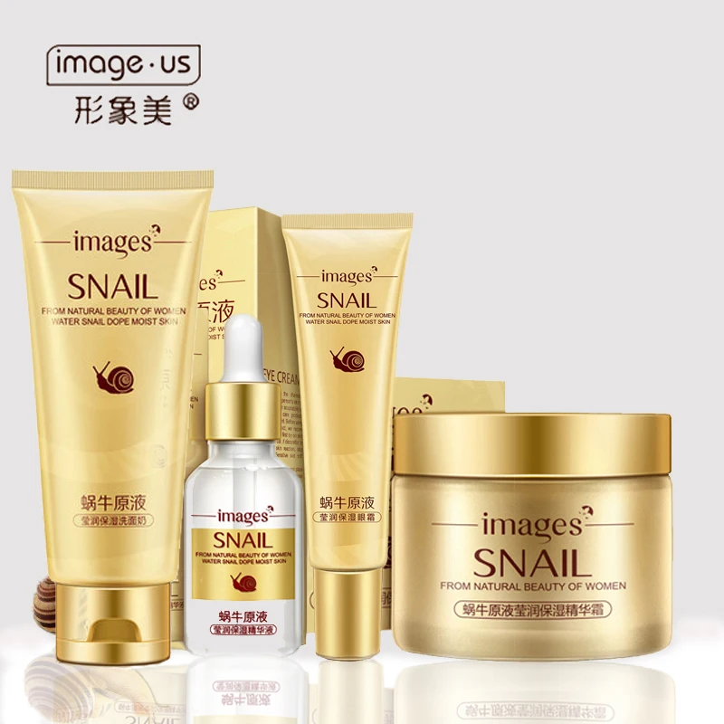 4Pcs/Lot Snail Face Skin Care Set Day Cream/ Essence/ Eye Cream/Cleanser Anti Aging Repair Whitening Nursing Facial Set
4Pcs/Lot Snail Face Skin Care Set Day Cream/ Essence/ Eye Cream/Cleanser Anti Aging Repair Whitening Nursing Facial Set