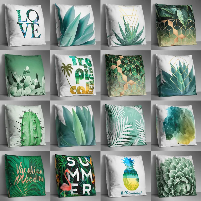 Double side Print Cushion Cover Spring Day Forgive Color Green Lumbar Pillowcase Geometric Banana Leaf Pineapple Letter 45x45cm
Double side Print Cushion Cover Spring Day Forgive Color Green Lumbar Pillowcase Geometric Banana Leaf Pineapple Letter 45x45cm