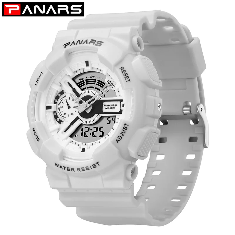 PANARS Digital Watch Men Student LED Double Display Multi-function Watches Waterproof Sport Watch Fashion WristWatch Mens Women
PANARS Digital Watch Men Student LED Double Display Multi-function Watches Waterproof Sport Watch Fashion WristWatch Mens Women